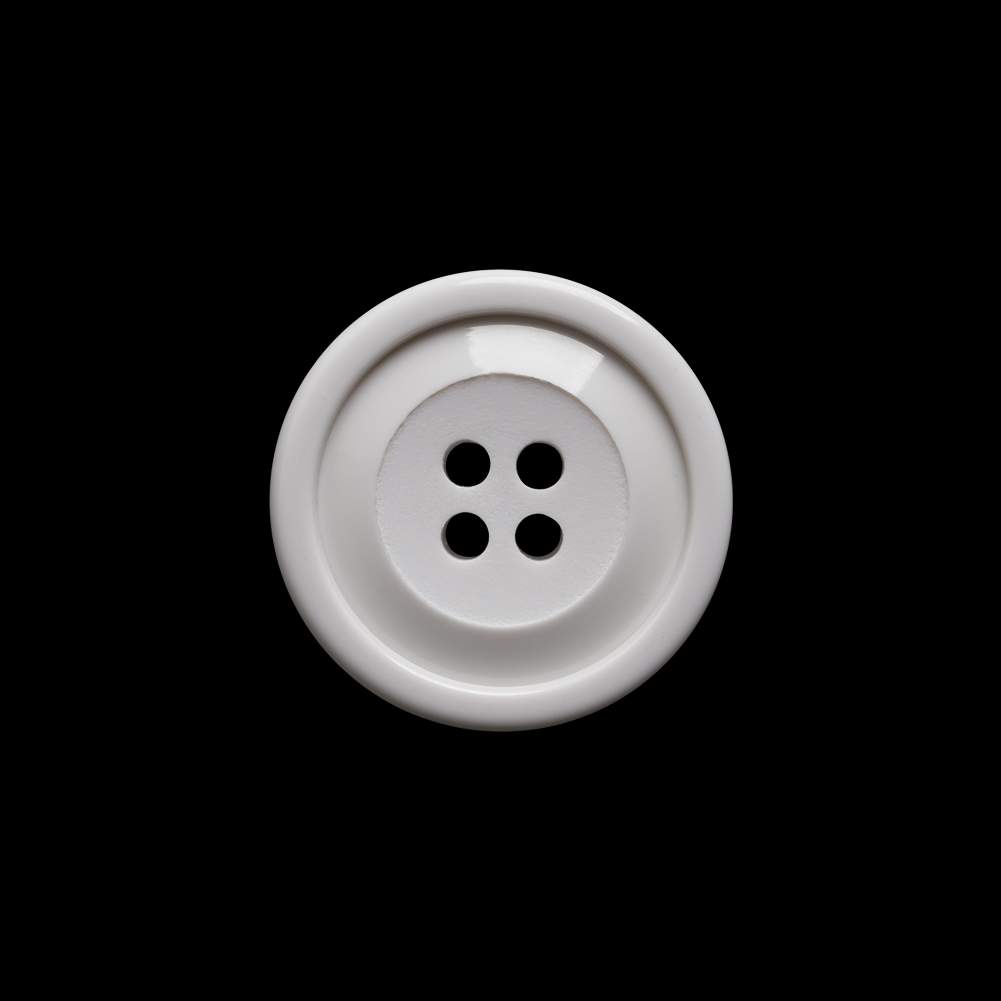Pale Gray Raised Center and Rim Plastic 4-Hole Button – 32L/20mm Pale Gray Raised Center and Rim Plastic 4-Hole Button – 32L/20mm