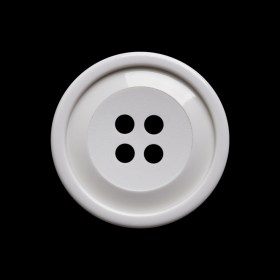 Pale Gray Raised Center and Rim Plastic 4-Hole Button – 40L/25.5mm Pale Gray Raised Center and Rim Plastic 4-Hole Button – 40L/25.5mm