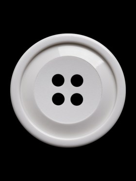 Pale Gray Raised Center and Rim Plastic 4-Hole Button – 40L/25.5mm Pale Gray Raised Center and Rim Plastic 4-Hole Button – 40L/25.5mm