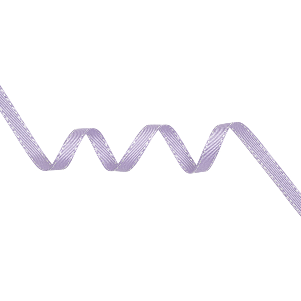 Grosgrain Ribbon with White Stitched Borders – Lilac – 0.4375″ Grosgrain Ribbon with White Stitched Borders – Lilac – 0.4375″