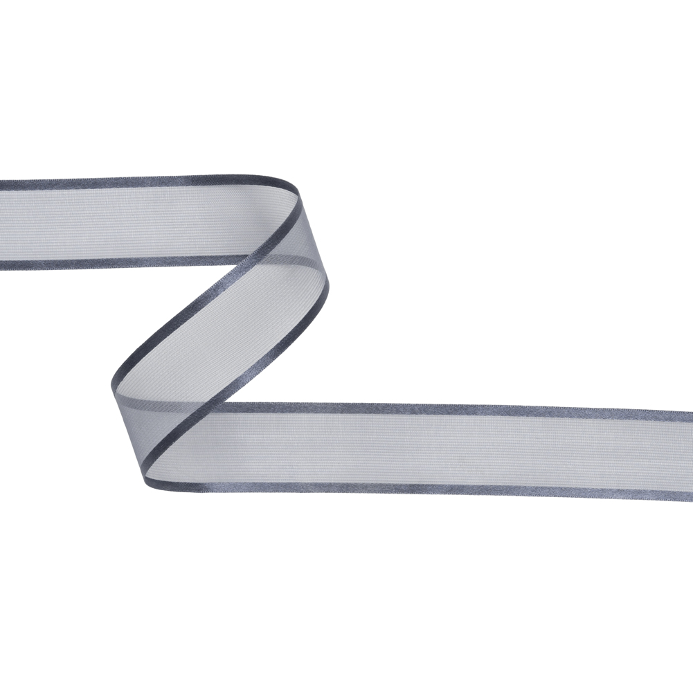 Sheer Ribbon with Double Faced Satin Edges – 1″ – Gray Sheer Ribbon with Double Faced Satin Edges – 1″ – Gray