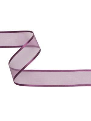 Sheer Ribbon with Double Faced Satin Edges – 1″ – Purple Sheer Ribbon with Double Faced Satin Edges – 1″ – Purple