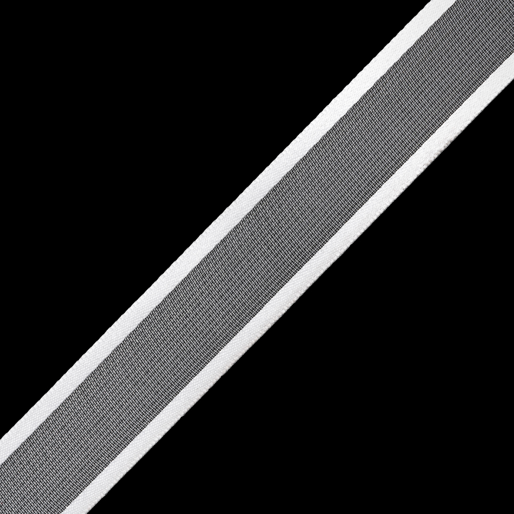Sheer Ribbon with Double Faced Satin Edges - 0.75" - White
