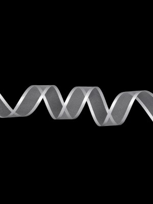 Sheer Ribbon with Double Faced Satin Edges – 0.75″ – White Sheer Ribbon with Double Faced Satin Edges – 0.75″ – White