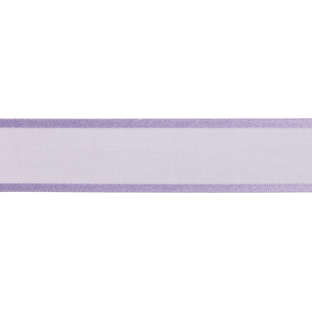 Sheer Ribbon with Double Faced Satin Edges - 1" - Lavender