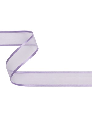 Sheer Ribbon with Double Faced Satin Edges – 1″ – Lavender Sheer Ribbon with Double Faced Satin Edges – 1″ – Lavender