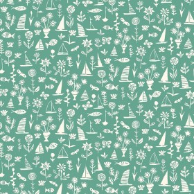 Liberty Art Fabrics Green Sealife Lasenby Quilting Cotton Liberty Art Fabrics Green Sealife Lasenby Quilting Cotton