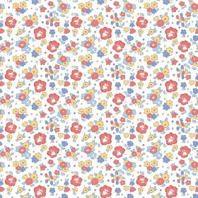 Liberty Art Fabrics Red and Blue Seaside Blossom Lasenby Quilting Cotton Liberty Art Fabrics Red and Blue Seaside Blossom Lasenby Quilting Cotton