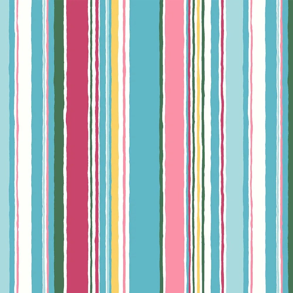 Liberty Art Fabrics Turquoise and Pink Deckchair Stripes Lasenby Quilting Cotton Liberty Art Fabrics Turquoise and Pink Deckchair Stripes Lasenby Quilting Cotton