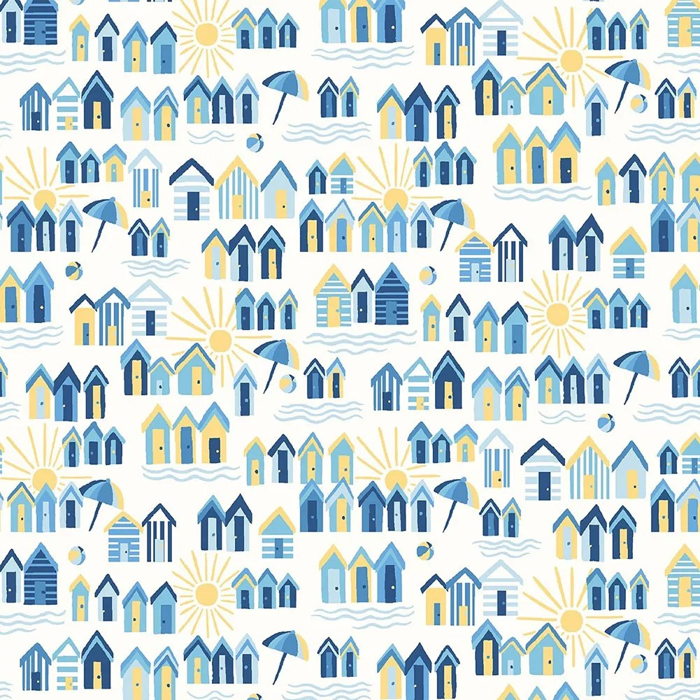 Liberty Art Fabrics Blue and Yellow Sunny Days Lasenby Quilting Cotton Liberty Art Fabrics Blue and Yellow Sunny Days Lasenby Quilting Cotton