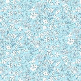 Liberty Art Fabrics Blue Summer Sketch Lasenby Quilting Cotton Liberty Art Fabrics Blue Summer Sketch Lasenby Quilting Cotton