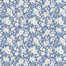 Liberty Art Fabrics Blue Maddsie Silhouette Lasenby Quilting Cotton Liberty Art Fabrics Blue Maddsie Silhouette Lasenby Quilting Cotton
