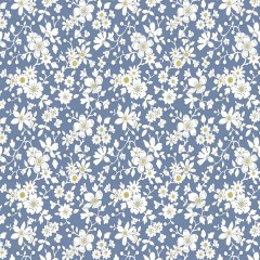 Liberty Art Fabrics Blue Maddsie Silhouette Lasenby Quilting Cotton Liberty Art Fabrics Blue Maddsie Silhouette Lasenby Quilting Cotton