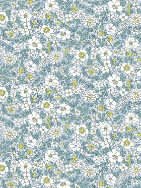 Liberty Art Fabrics White and Blue Arley Gardens Lasenby Quilting Cotton Liberty Art Fabrics White and Blue Arley Gardens Lasenby Quilting Cotton