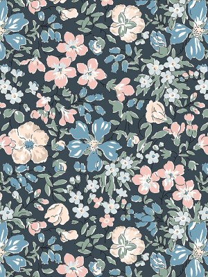 Liberty Art Fabrics Charcoal Botanists Bloom Lasenby Quilting Cotton Liberty Art Fabrics Charcoal Botanists Bloom Lasenby Quilting Cotton