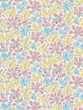 Liberty Art Fabrics Pink and Yellow Campion Meadow Lasenby Quilting Cotton Liberty Art Fabrics Pink and Yellow Campion Meadow Lasenby Quilting Cotton