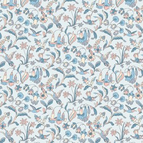 Liberty Art Fabrics Pale Blue Flora and Fauna Lasenby Quilting Cotton Liberty Art Fabrics Pale Blue Flora and Fauna Lasenby Quilting Cotton