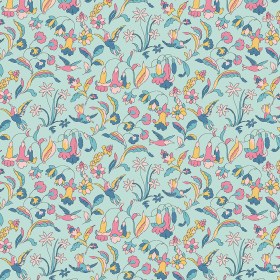 Liberty Art Fabrics Mint Flora and Fauna Lasenby Quilting Cotton Liberty Art Fabrics Mint Flora and Fauna Lasenby Quilting Cotton
