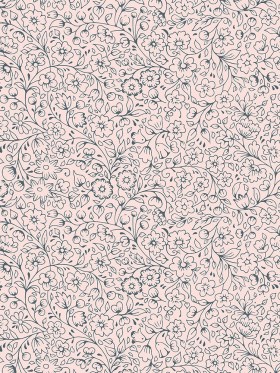 Liberty Art Fabrics Pink and Navy Garden Silhouette Lasenby Quilting Cotton Liberty Art Fabrics Pink and Navy Garden Silhouette Lasenby Quilting Cotton