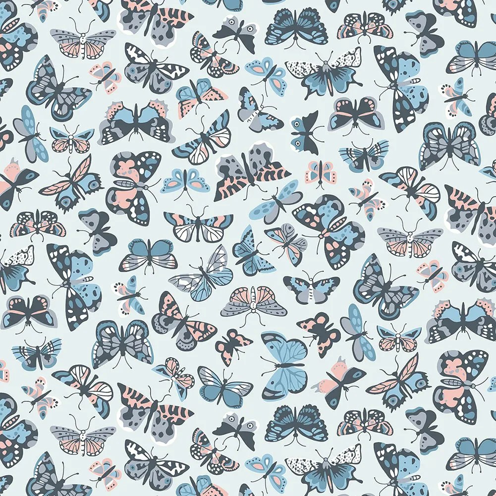 Liberty Art Fabrics Muted Blue Kaleidoscope Sky Lasenby Quilting Cotton Liberty Art Fabrics Muted Blue Kaleidoscope Sky Lasenby Quilting Cotton