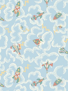 Liberty Art Fabrics White Rocket Dance Lasenby Quilting Cotton Liberty Art Fabrics White Rocket Dance Lasenby Quilting Cotton