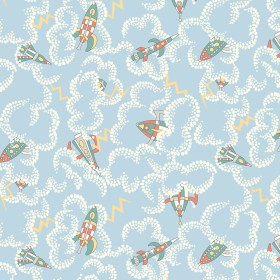 Liberty Art Fabrics White Rocket Dance Lasenby Quilting Cotton Liberty Art Fabrics White Rocket Dance Lasenby Quilting Cotton