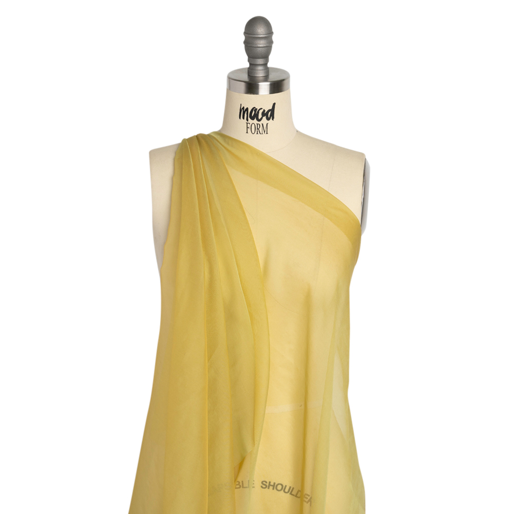 Chiffon-Like Silk Voile – Citron Iridescent – Adelaide Collection Chiffon-Like Silk Voile – Citron Iridescent – Adelaide Collection