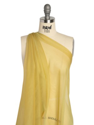 Chiffon-Like Silk Voile – Citron Iridescent – Adelaide Collection Chiffon-Like Silk Voile – Citron Iridescent – Adelaide Collection