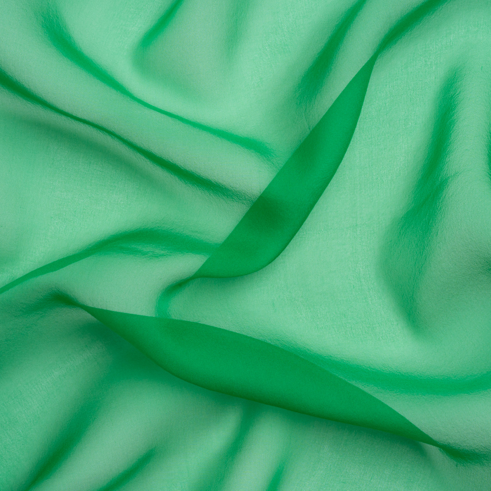 Chiffon-Like Silk Voile – Kelly Green – Adelaide Collection Chiffon-Like Silk Voile – Kelly Green – Adelaide Collection