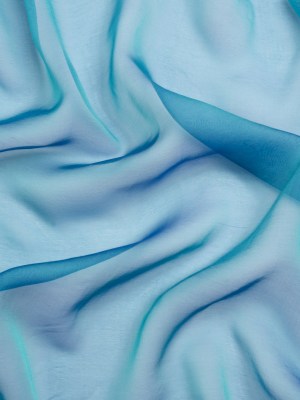 Chiffon-Like Silk Voile – Teal and Royal Iridescent – Adelaide Collection Chiffon-Like Silk Voile – Teal and Royal Iridescent – Adelaide Collection