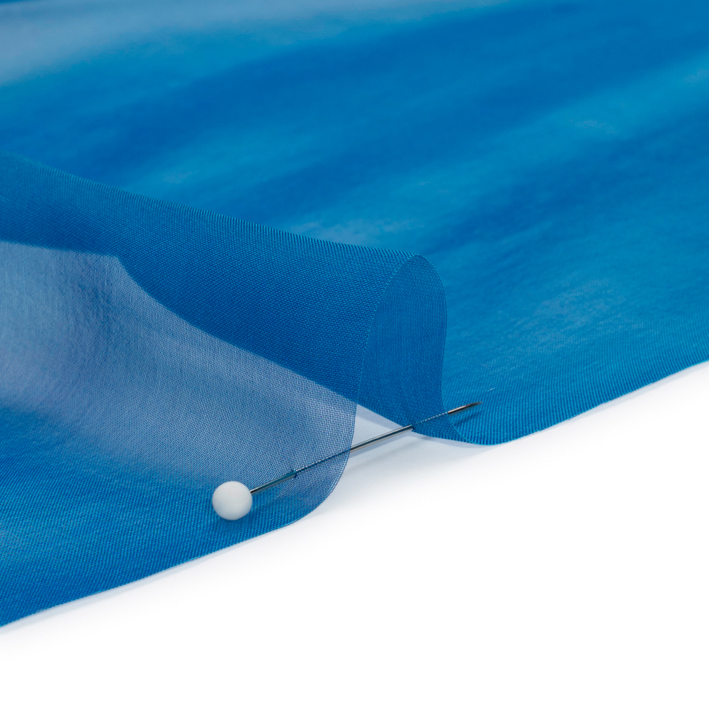 Chiffon-Like Silk Voile – Turquoise and Royal Blue Iridescent – Adelaide Collection Chiffon-Like Silk Voile – Turquoise and Royal Blue Iridescent – Adelaide Collection