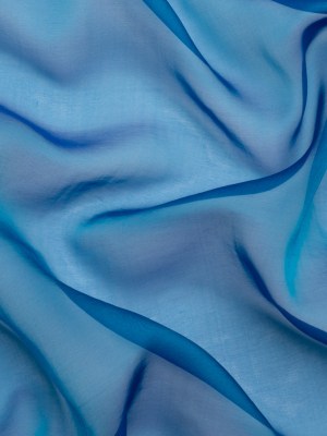 Chiffon-Like Silk Voile – Turquoise and Royal Blue Iridescent – Adelaide Collection Chiffon-Like Silk Voile – Turquoise and Royal Blue Iridescent – Adelaide Collection