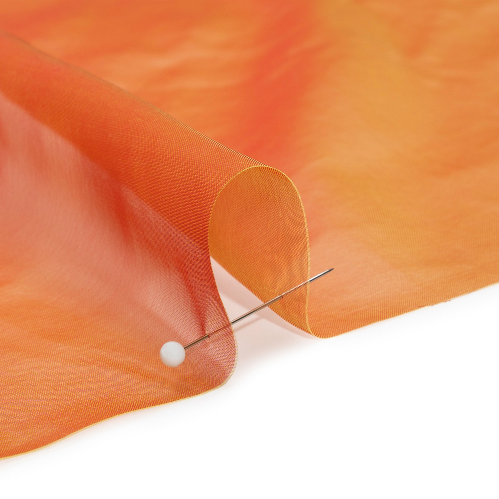 Chiffon-Like Silk Voile – Flame Iridescent – Adelaide Collection Chiffon-Like Silk Voile – Flame Iridescent – Adelaide Collection