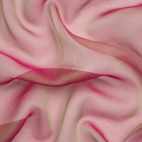 Chiffon-Like Silk Voile – Berry and Key Lime Iridescent – Adelaide Collection Chiffon-Like Silk Voile – Berry and Key Lime Iridescent – Adelaide Collection