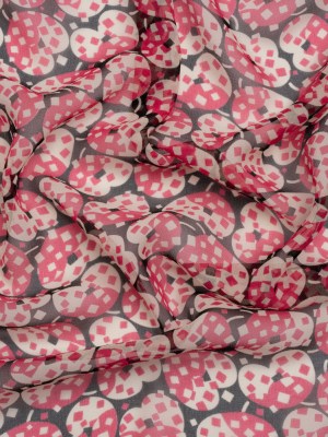 Pink, White and Black Sprinkled Treats Silk Chiffon Pink, White and Black Sprinkled Treats Silk Chiffon