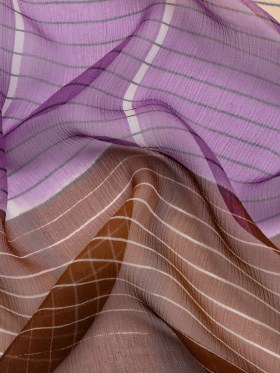 Brown, Beige and Purple Stripes and Rectangles Crinkled Chiffon Panel Brown, Beige and Purple Stripes and Rectangles Crinkled Chiffon Panel