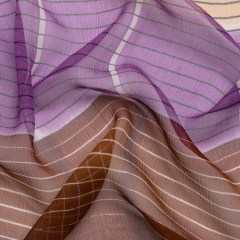 Brown, Beige and Purple Stripes and Rectangles Crinkled Chiffon Panel Brown, Beige and Purple Stripes and Rectangles Crinkled Chiffon Panel