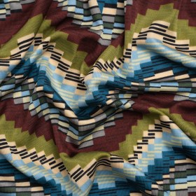 Blue, Olive and Russet Making Waves Silk Jersey Blue, Olive and Russet Making Waves Silk Jersey
