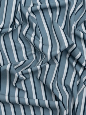 Stretch Polyester Woven – Powder Blue and Gray Shadow Stripes Stretch Polyester Woven – Powder Blue and Gray Shadow Stripes