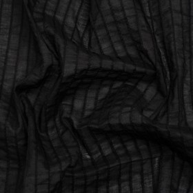 Famous Australian Designer Black Pintucked Cotton Voile Famous Australian Designer Black Pintucked Cotton Voile