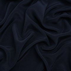 Famous Australian Designer Navy Silk Crepe de Chine Famous Australian Designer Navy Silk Crepe de Chine