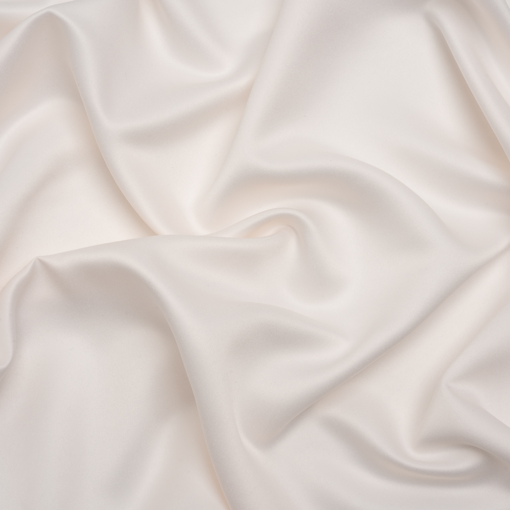 Famous Australian Designer Off White Polyester Satin Famous Australian Designer Off White Polyester Satin