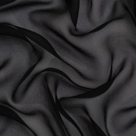 Famous Australian Designer Black Silk Georgette Famous Australian Designer Black Silk Georgette