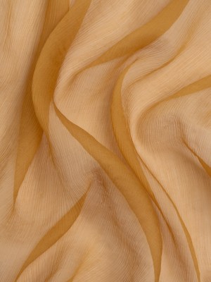 Famous Australian Designer Gold Crinkled Silk Chiffon Famous Australian Designer Gold Crinkled Silk Chiffon