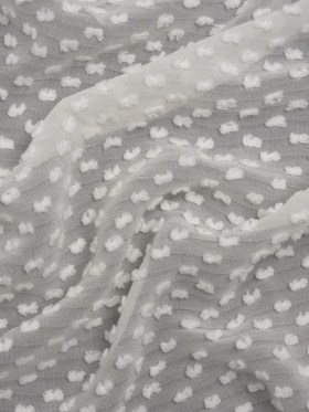 Famous Australian Designer Off White Silk Swiss Dot Famous Australian Designer Off White Silk Swiss Dot