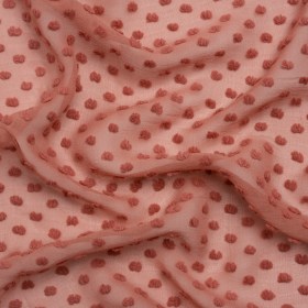 Famous Australian Designer Rose Silk Swiss Dot Georgette Famous Australian Designer Rose Silk Swiss Dot Georgette