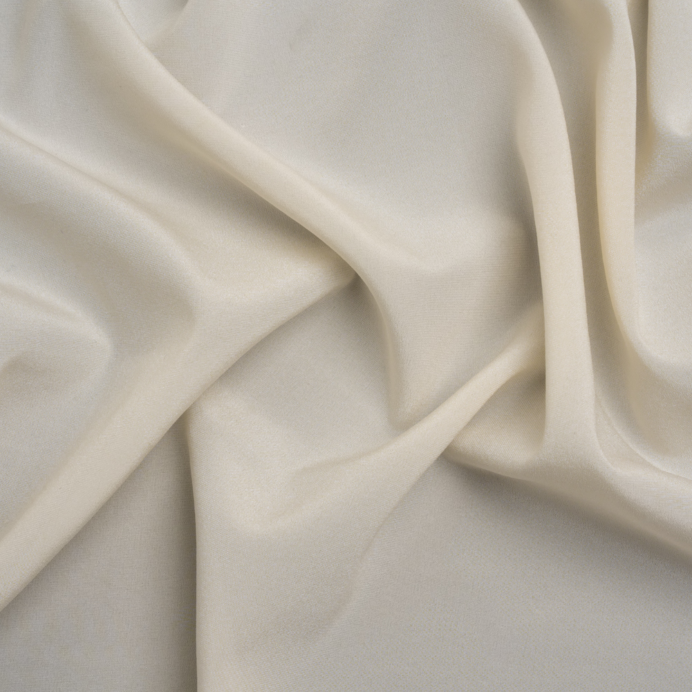 Famous Australian Designer Cream Stretch Silk Crepe de Chine Famous Australian Designer Cream Stretch Silk Crepe de Chine