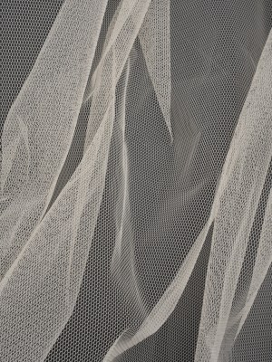 Famous Australian Designer Cream Stiff Polyester Tulle Famous Australian Designer Cream Stiff Polyester Tulle