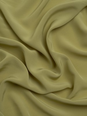 Famous Australian Designer Pea Green Viscose Crepe de Chine Famous Australian Designer Pea Green Viscose Crepe de Chine