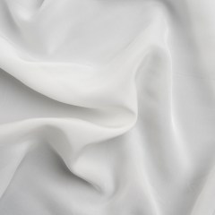 Famous Australian Designer White Viscose Crepe de Chine Famous Australian Designer White Viscose Crepe de Chine